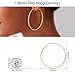 Gacimy Large Hoop Earrings for Women 14K Gold Plated, 925 Sterling Silver Post Hoops for Women, 60mm Yellow Color Big Earrings