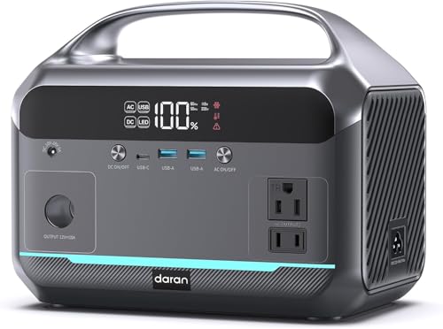 Image of Portable Power Station, 288Wh LiFePO4 Battery Backup w / 2x 350W (600W Surge) 110V Pure Sine Wave AC Outlets, Solar Generator for Home Backup, CPAP, RV, Camping, Off-Grid & Emergency Power