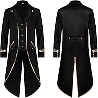 OBEEII Abrigo Steampunk para hombre, estilo vintage, estilo