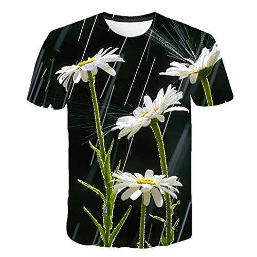 T-shirt d'été décontracté 3D unisexe C-86 en taille 3XL style hip-hop
