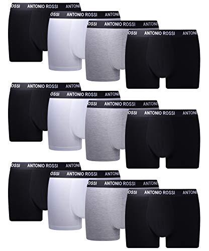  FM London Fitted Boxer Shorty, Noir, Gris, Bla...