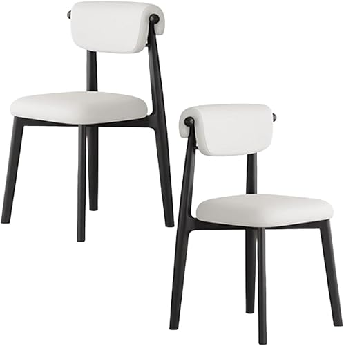 Miniatura 13 de YVYKFZD Juego de sillas de comedor, silla de comedor de madera maciza, sillas de cocina tapizadas, silla de sala de estar con respaldo curvo, para