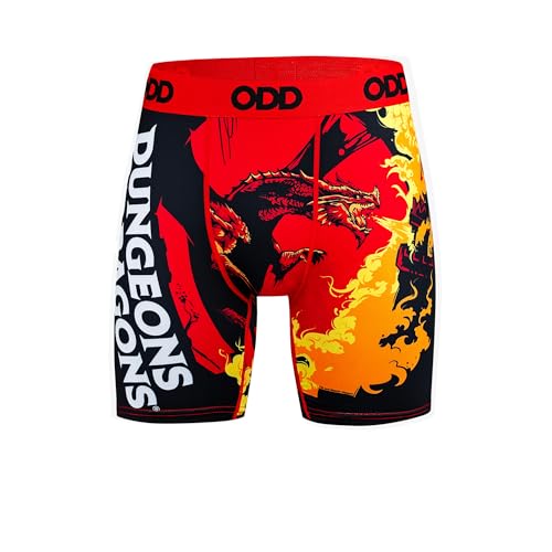 Odd Sox Dungeons & Dragons Fire Red Men's Boxer Briefs