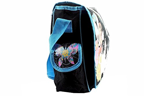 Disney Fairies Girl's Colorful Adventures Black/Blue Messenger Bag #TOP1