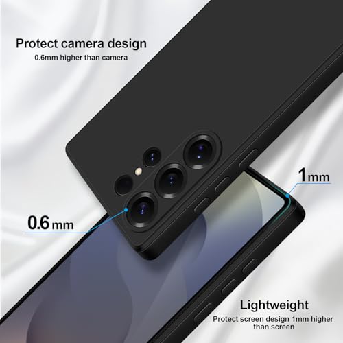 Image of Silicone Back Cover Case for Samsung Galaxy S25 Ultra 5G|Slim & Anti-Scratch|Camera Protection Back Cover Case for Samsung Galaxy S25 Ultra 5G -Black