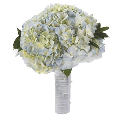 GlobalRose Blue Hydrangea Bridesmaid Bouquet | Elegant Wedding Bouquet for