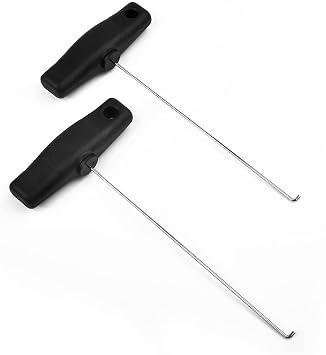2-Pack Pull-out Hook Tool for For Mercedes-Benz Instrument Cluster Dashboard AC Vent Audio Removal, Alloy Extractor Set Compatible with W124 W126 W140 W202 W210 C-Class E-Class For S-Class