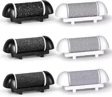 FiTspi Set di 6 testine di ricambio compatibili con grattugie Scholl/Essy/ShoRan/Ratukall/Pedi, kit pedicure per tacchi screpolati e pelle morta