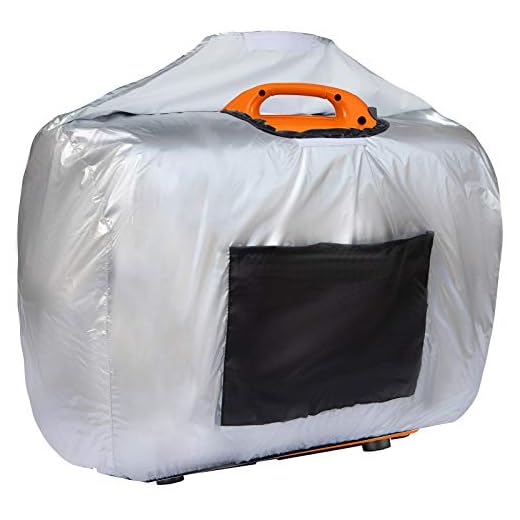 Waterproof Generator Cover Inverter Generator Storage Cover for Most Universal Generator 1000-2500 Watt (L24.5 x W13 x H18.5, Silver)