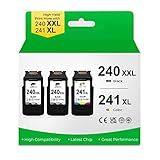 COLORETTO Remanufactured Printer Ink Cartridge Replacement for Canon PG-240XXL CL-241XL 240XL 240 24