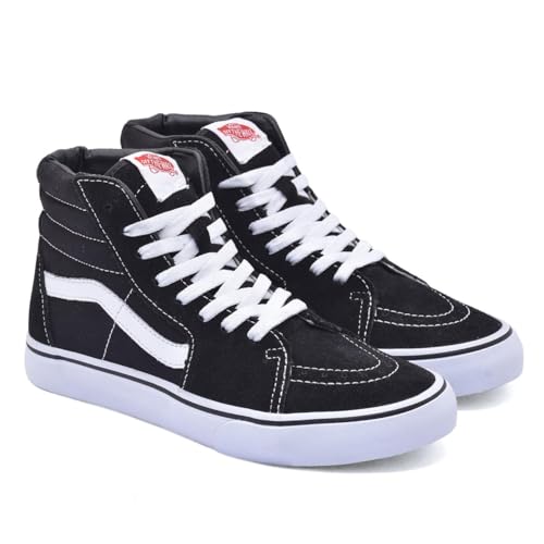 Tênis Cano Alto SK8-Hi Skool Botinha Skate Couro Camurça (Preto/Preto, BR, Adulto, Numérico, 40)