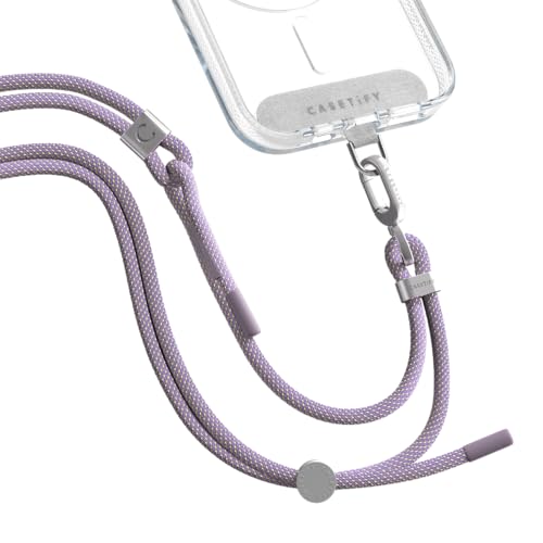 Image of CASETiFY 6mm Rope Cross Body Strap with Card - Soft Lavender