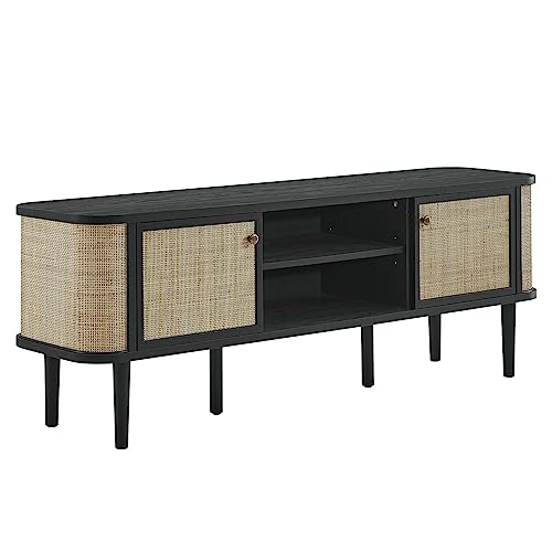 Modway EEI-6260-BLK Miramar 60'' Wood TV Stand, Black