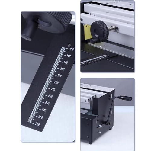Raccoglitore manuale per colla a caldo, spessore massimo 40 mm, larghezza 310 mm, con rotella in gomma per una facile rilegatura della carta