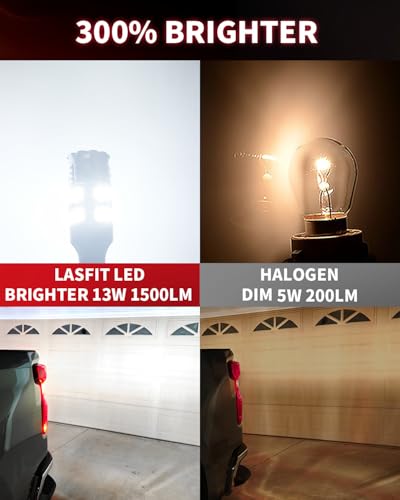 Image of LASFIT 921 LED Bulb Reverse Lights, 912 T15 Back Up Light CANBUS Error Free W16W 906 Reversing Bulb 904 916 6000K Xenon White New Upgrade Design, Plug and Play (Pack of 2)