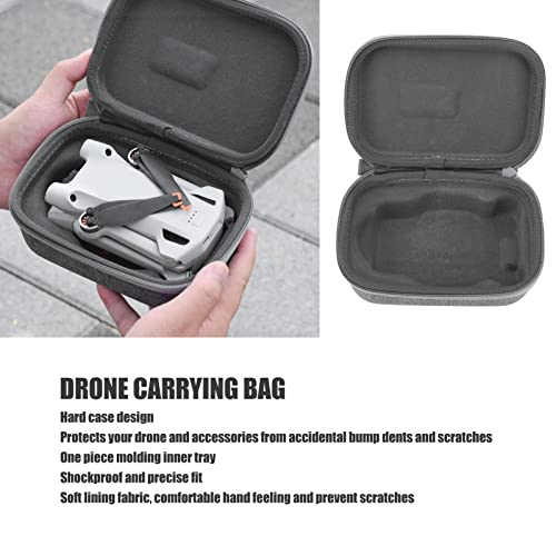 Drone Storage Bag, Grey Drone Carrying Case Durable Shockproof Hard Shell Portable for Mini 3 Pro