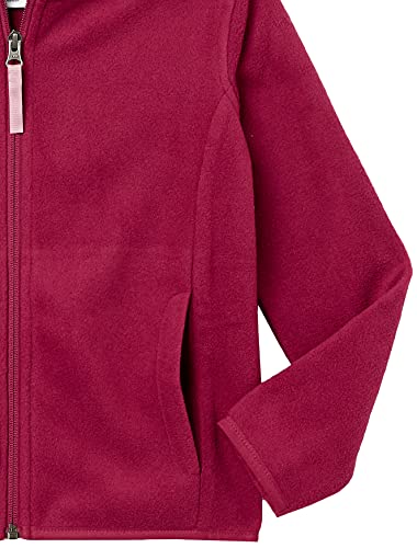 Image of Amazon Essentials Girls and Toddlers' Polar Fleece Full-Zip Hooded Lightweight Jacket, Insulated