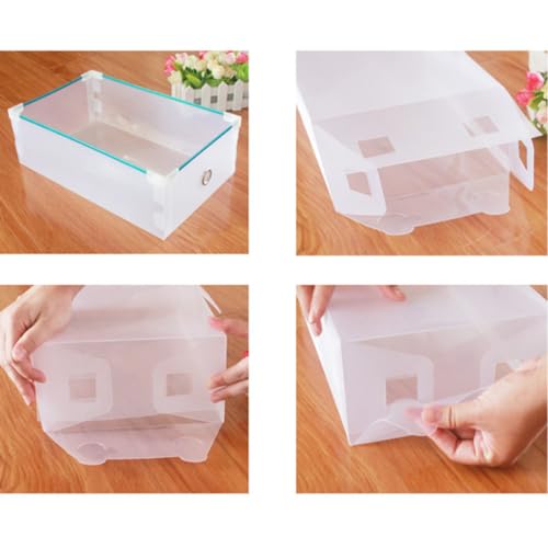 Caja de zapatos transparente Mikinona pack de 6 organizadores apilables de plástico con tapa 8