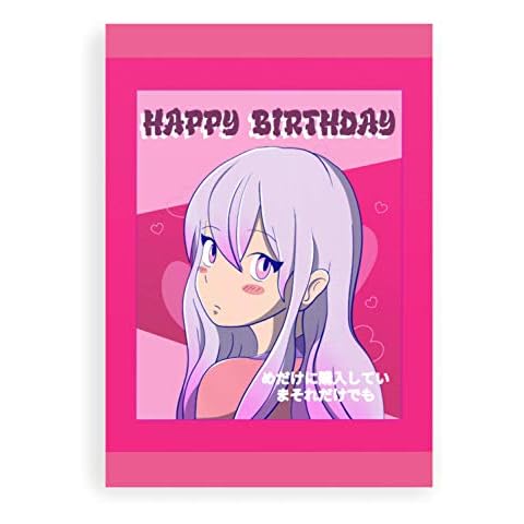 Anime Themed Birthday Card for Girl, Daughter, Teen, Friend Cover