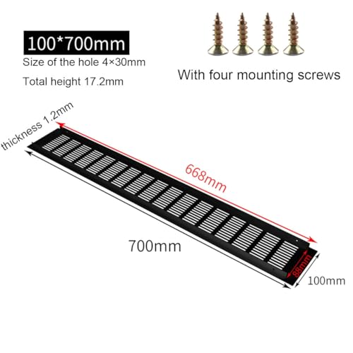 Grille de ventilation en aluminium premium pour dressing et armoire