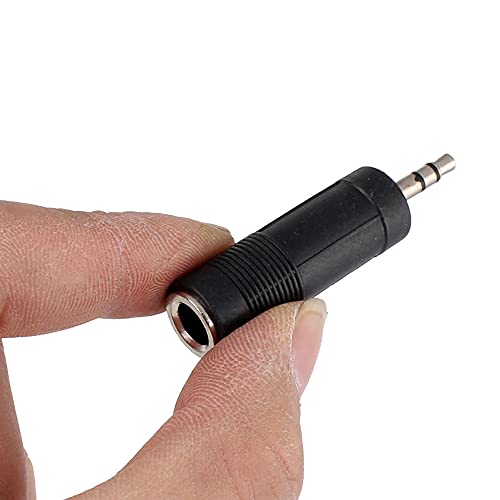 Conector de audio uxcell 6.35mm hembra a 3.5mm macho x2 miniatura 3