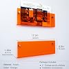 Amazon.com: XOHYW 2 Pack Orange Acrylic Magazine Holder, Wall Mount ...