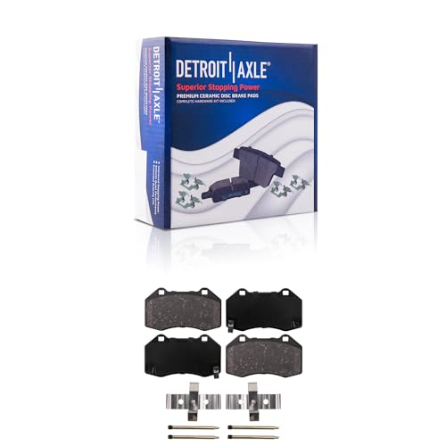Image of Detroit Axle - 5 Lug Front Brake Kit for 2008-2010 Chevy Cobalt HHR Drilled | Slotted Brake Rotors Ceramic Brake Pads 2009 Replacement 12.40 inch inch Front Rotors