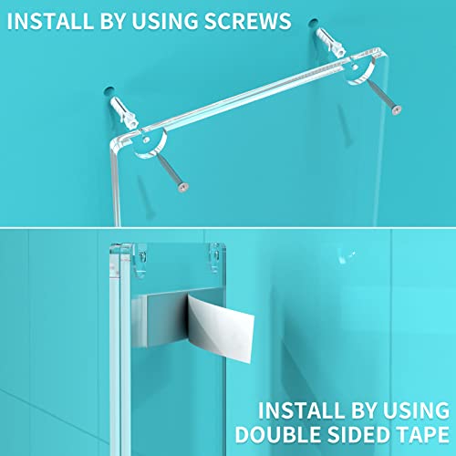 Hiimiei Wall Mount Acrylic Sign Holder 8.5'' X 11'', Clear Plexi Door Sign Holder Document Holder Plastic Picture Frames With All Mounting Accessories(6 Pack) #TOP3