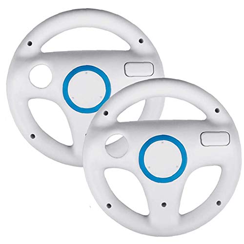 Naicasy 2 Satz Lenkräder Anzug für Mario Kart Wii, Anzug für Mario Kart Racing Wheel fit für Nintendo Wii (weiß) Cover