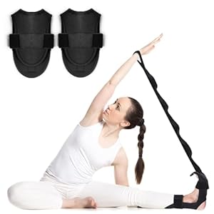 Yoga Stretching Strap, 2PCS Ankle Ligament Stretcher Belt with Loops Ligament Stretch Band Fitness leg stretcher Flex Strap for Plantar Fasciitis,Foot Stretch Assist for Hamstring, Flexibility