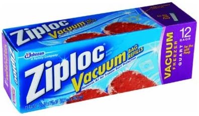 Ziploc Vacuum Pump Refill Bags, Quart Size