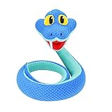 CNAANA Blue Snake Plush Toy, Cute Cartoon Snake Doll, Soft and Comfortable - Perfect for Kids and Animal Lovers