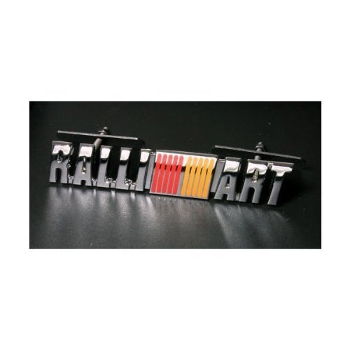 High performance parts 3D Ralliart Grill Grille Emblem Red Yellow and Silver Universal Fit All Vehicles