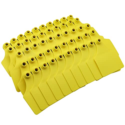 Etiquetas de orelha de gado TPU em branco 100 peças grandes etiquetas de orelha de vaca animais cart