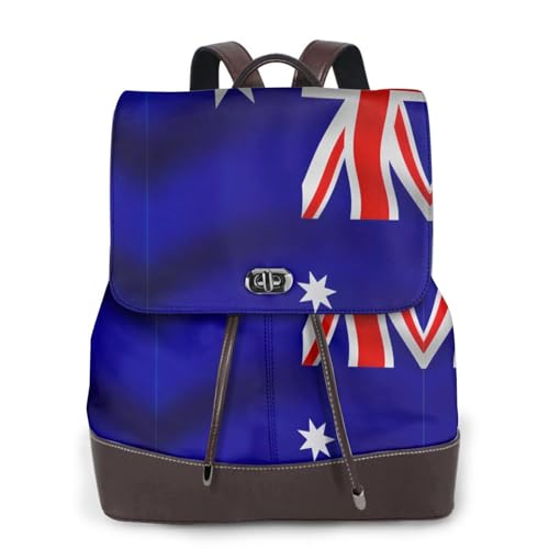 Sac à dos cuir imprimé drapeau australien idéal pour voyage et loisirs