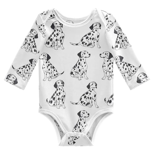 vvfelixl Baby Onesie Cartoon Dalmatian Baby Bodysuits Long Sleeve Cotton Babys Clothes for Boys Girls 3-6M