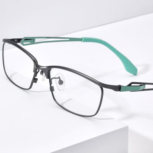 Image of FONEX Pure Titanium Glasses Frame Men Square Eyeglasses Optical Eyewear F85775