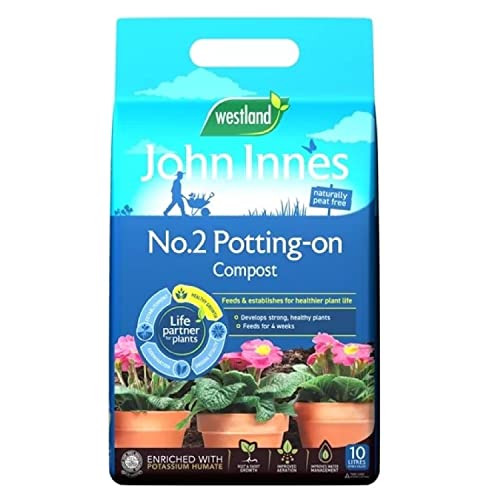 Westland Peat Free John Innes No2 Potting Compost - 10L Bag for Outdoor Plants Vegetables Growing or House Plants With Topline Card