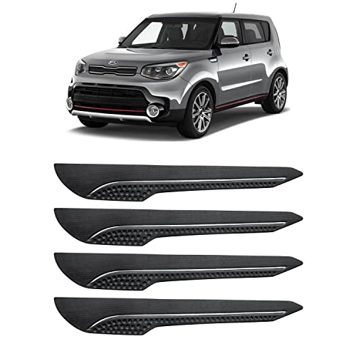 Image of AOSIS-Car Bumper Protector /Bumper Guard for Kia Soul with Single Chrome Stripe (4-Pcs)