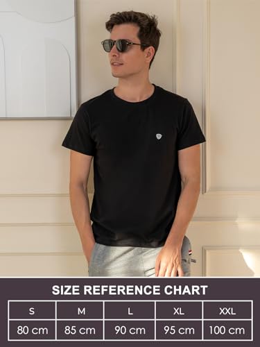Image of Lux Cozi Men's Cotton Solid Regular Fit T-Shirt