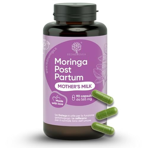 RedMoringa Post Partum Integratore Allattamento e Umore | Galega 2% Lattazione e Zafferano 3,5%...