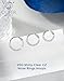 OUFER 20G Nose Rings Hoops, Shiny Clear CZ Hoop Nose Ring For Women, 316L Surgical Steel Hinged Segment Daith Piercing Jewelry, Inner Diameter 7MM Cartilage Rook Helix Lobe Tragus Earrings