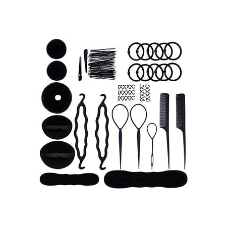 Amazon Co Jp Lictinヘアアクセサリー14種類まとめ髪キット ヘアピン ヘアゴム ポニーテールツール ヘアアレンジ スポンジ ドーナツ ビューティー