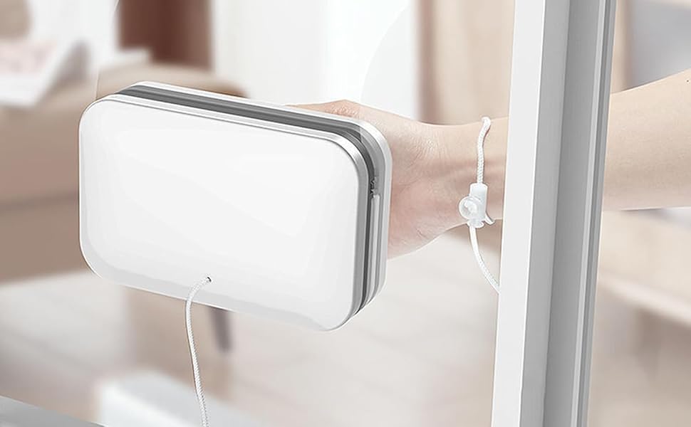 Immortal Magnetic Window Glass Cleaner | Doublefaced Glass Cleaner | Double-Side Glazed Two Sided Wiper with 2 Extra Cleaning Cotton Squeegee Washing Equipment Household Magnet (New Big Square) - Image 8 thumbnail