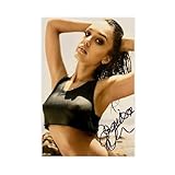 Poster autographe de l'actrice Jessica Alba (3) sur toile - Dcoration murale pour salon, chambre  coucher - 60 x 90 cm
