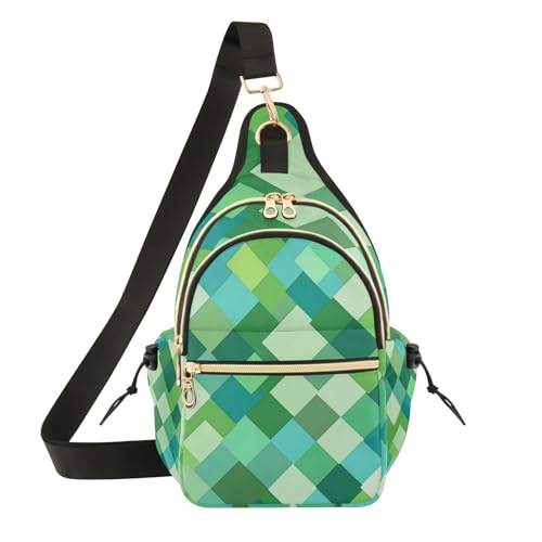 Sac à dos pour la course à pied rhomboïde vert turquoise à bandoulière réglable ergonomique