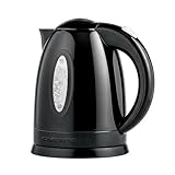 OVENTE Electric Kettle, 1.7L Fast Boiling Water Heater for Coffee or Tea, BPA Free with Water Level Gauge, Auto Shut-Off, Boil-Dry Protection, Indicator Light and Removable Filter, Black KP72B