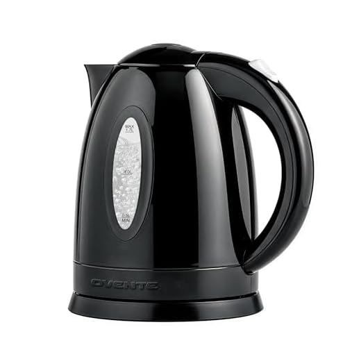 OVENTE Electric Kettle, Hot Water, Heater 1.7 Liter - BPA Free Fast Boiling Cordless Water Warmer - Auto Shut Off Instant Water Boiler for Coffee & Tea Pot - Black KP72B