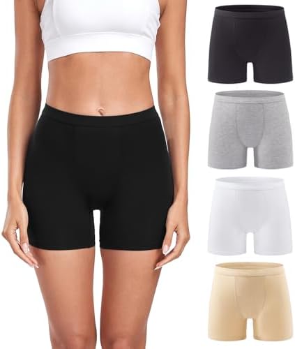 wirarpa Women's Boxer Briefs Modal Boyshort Panties Ultra Soft Ladies Boxers Underwear Under Dress Skirt Multipack