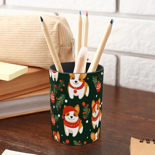 Porte-stylos en métal corgi de Noël, le cadeau idéal pour le bureau et l'école